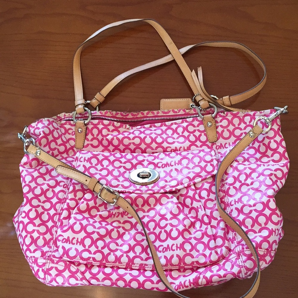 COACH shoulder bag pink